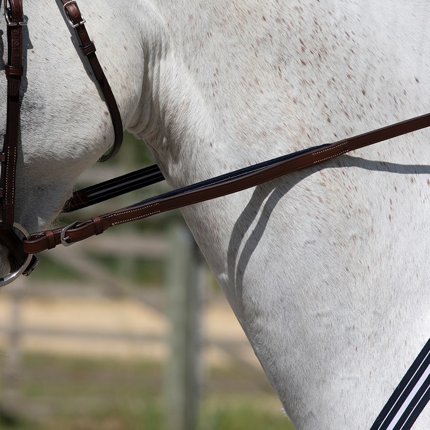 Precision rubber reins with elastic