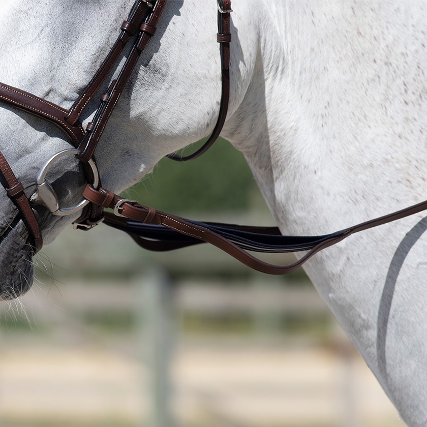 Precision rubber reins with elastic