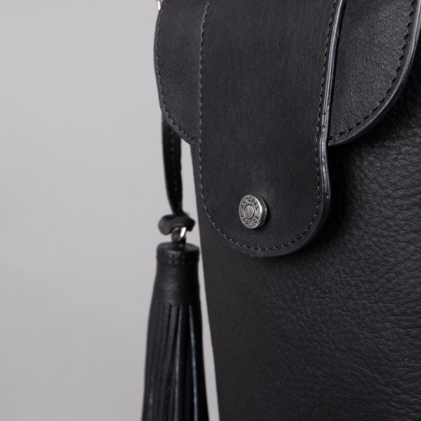 POCHETTE CUIR NOIR ANTARES